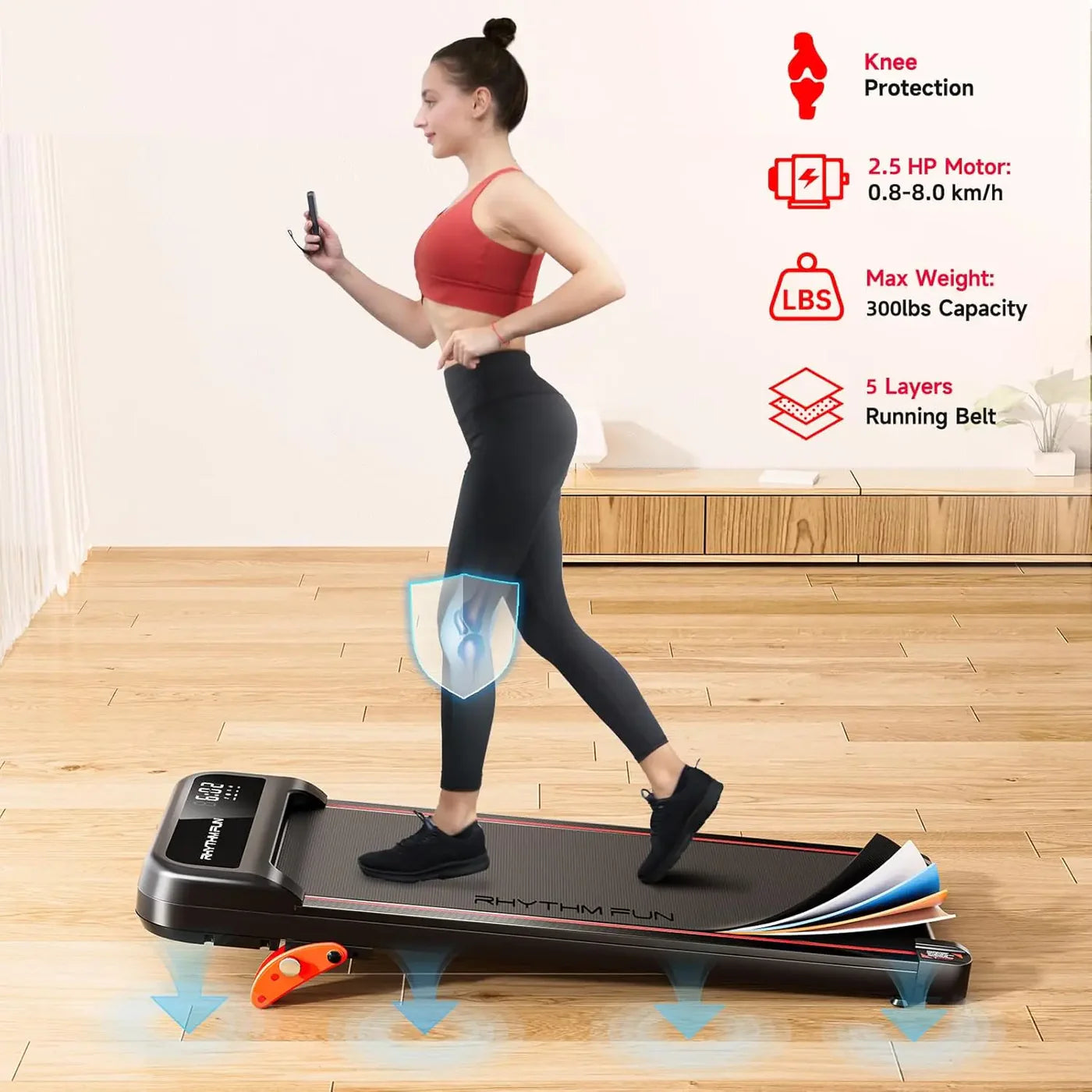 RHYTHM FUN AP01 Walking Pad with Incline