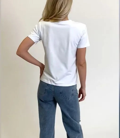 Afslappet T-shirt med Grafisk Print