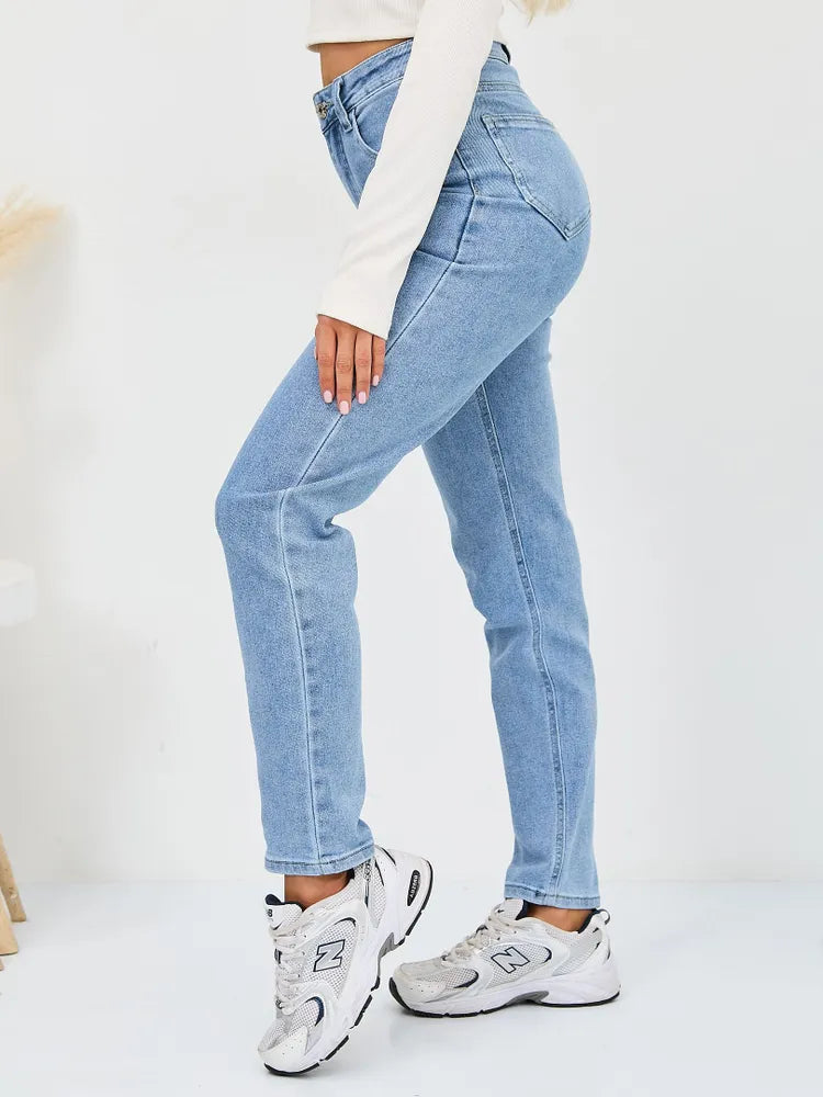 Klassiske High-Rise Straight-Leg Jeans