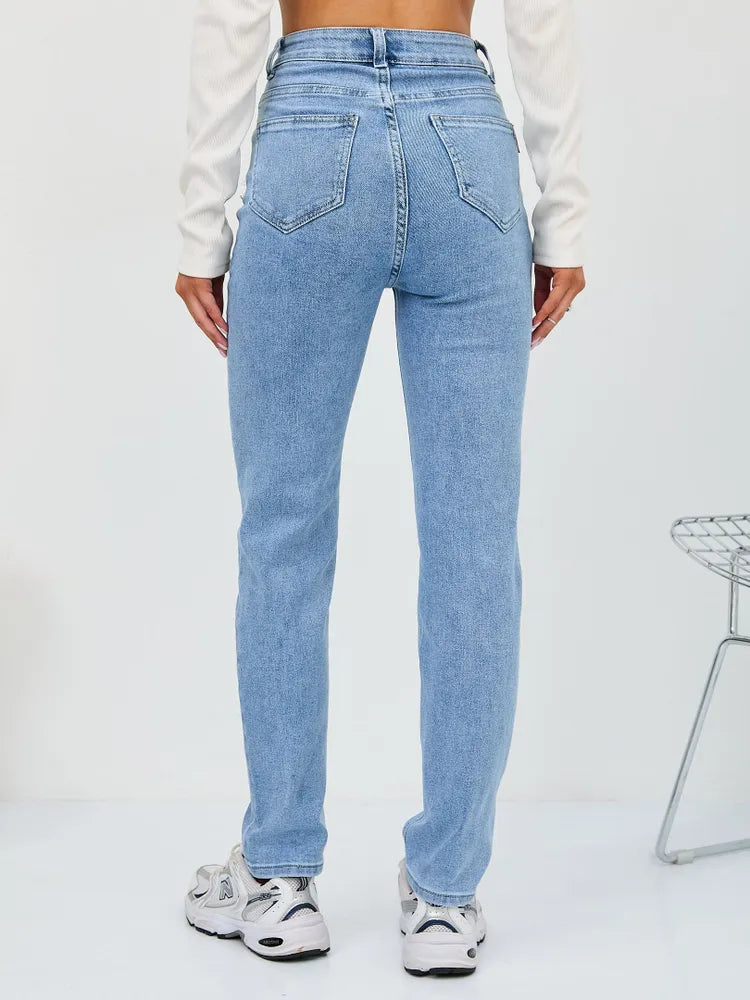 Klassiske High-Rise Straight-Leg Jeans
