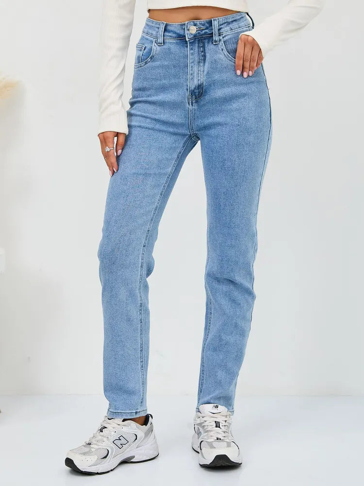 Klassiske High-Rise Straight-Leg Jeans