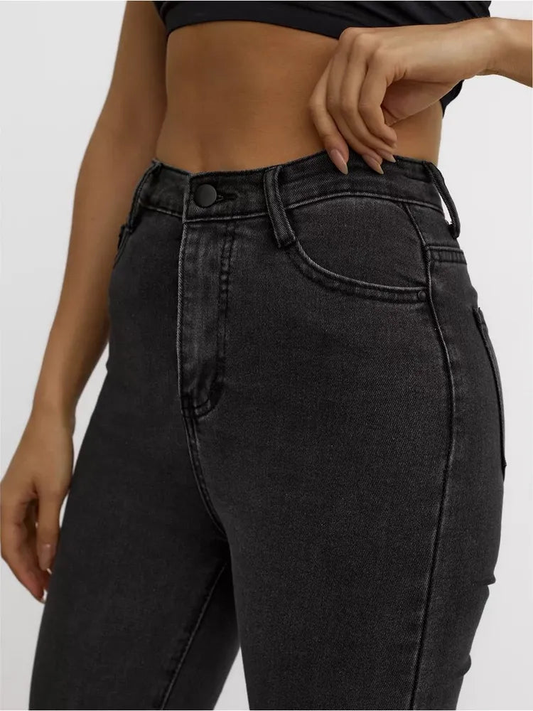 Trendy High-Waist Skinny Jeans