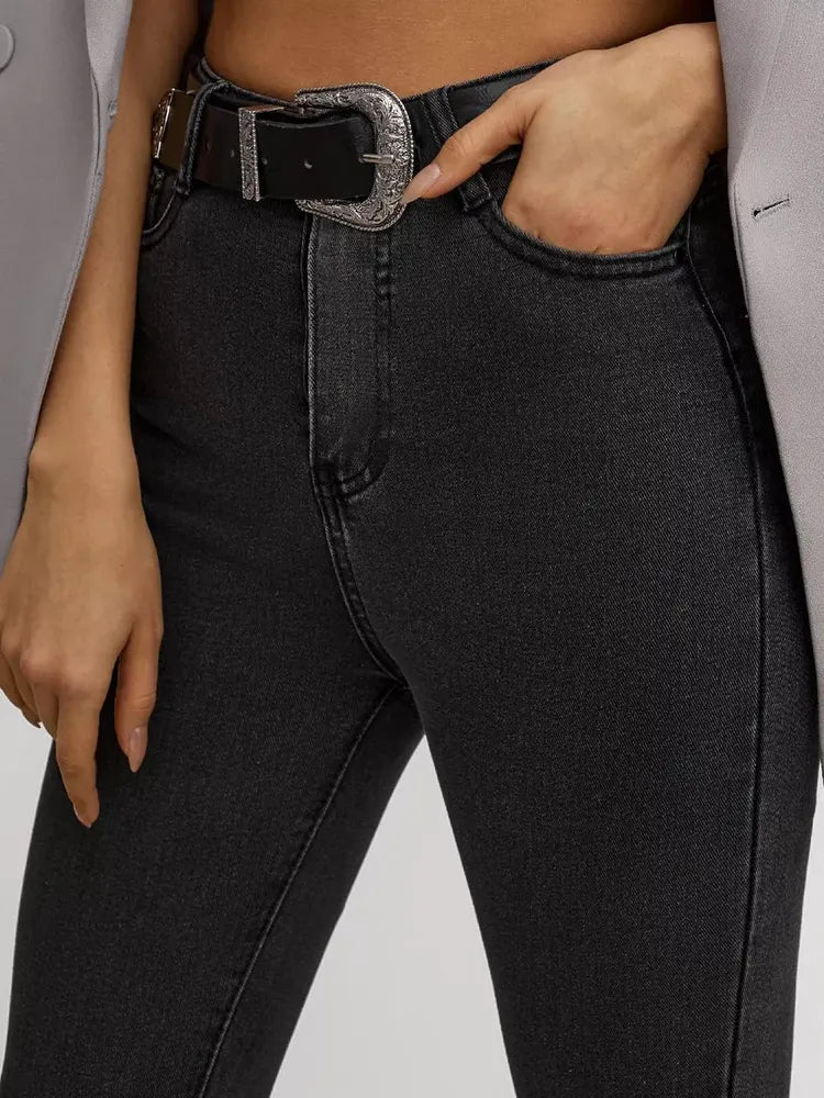 Trendy High-Waist Skinny Jeans