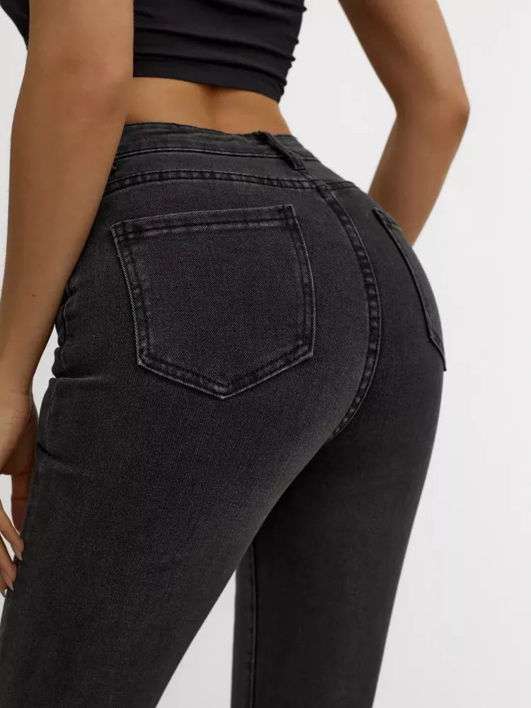 Trendy High-Waist Skinny Jeans