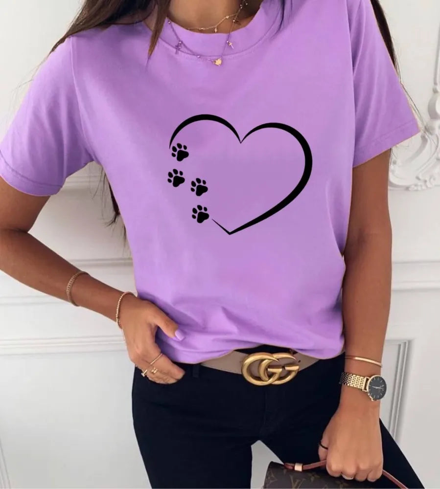 Afslappet T-shirt med Grafisk Print