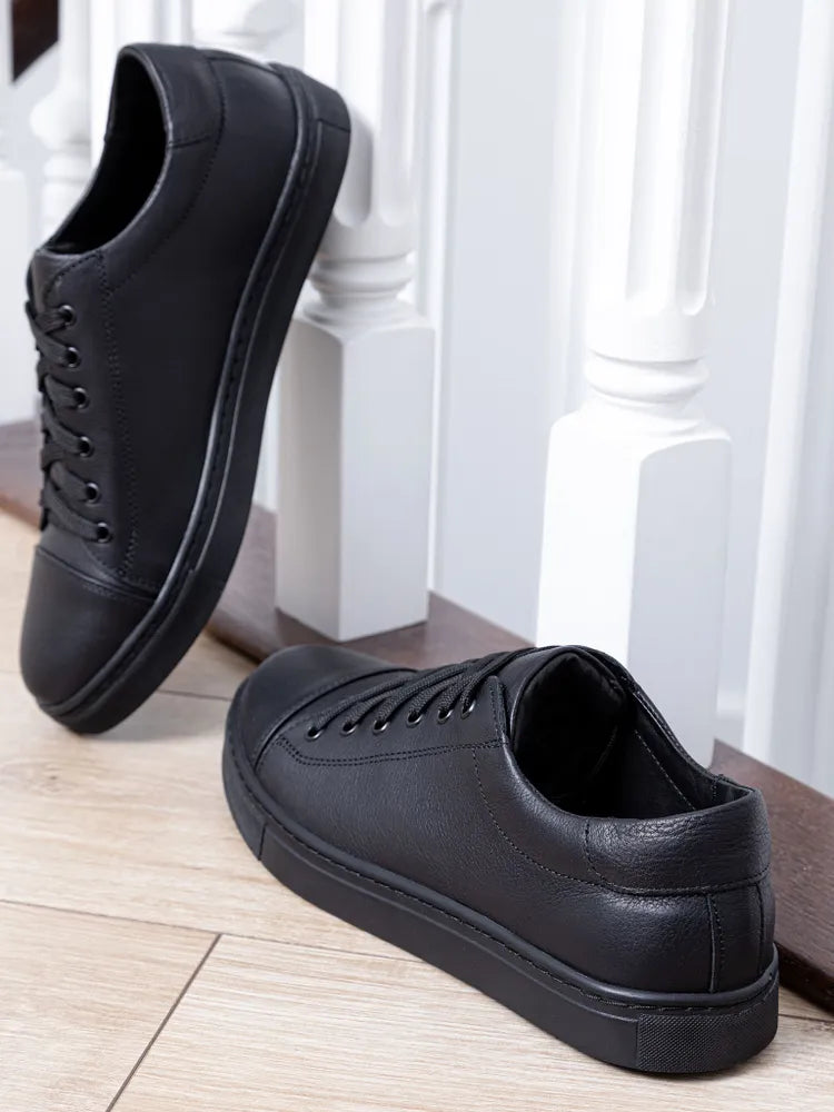 Klassiske Lave Lædersneakers