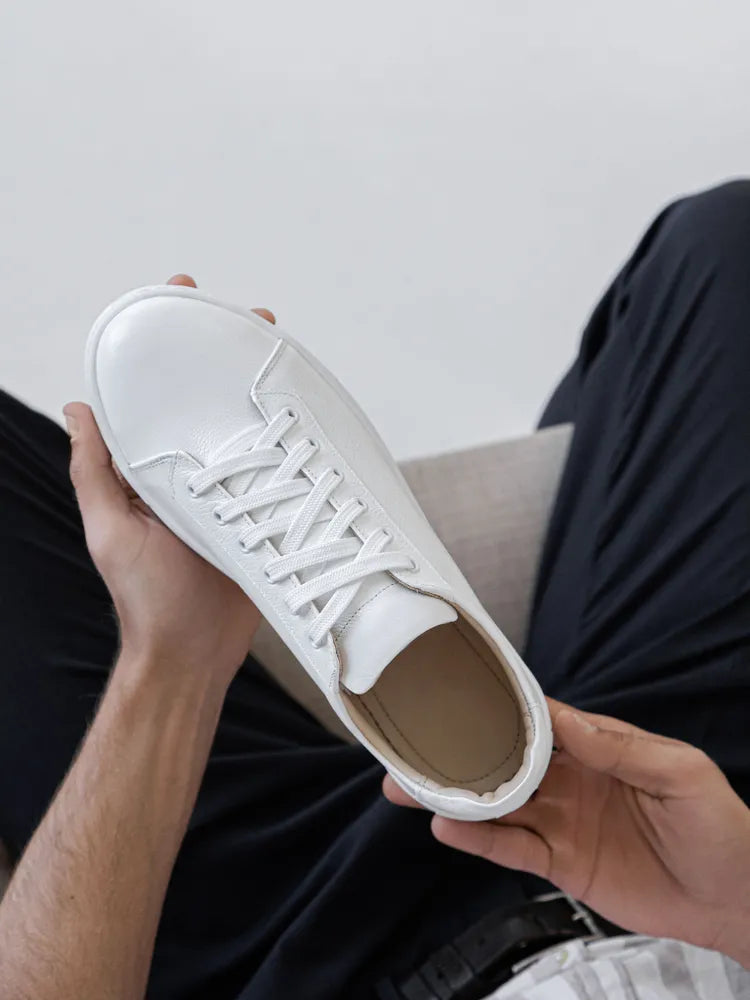 Klassiske Lave Lædersneakers