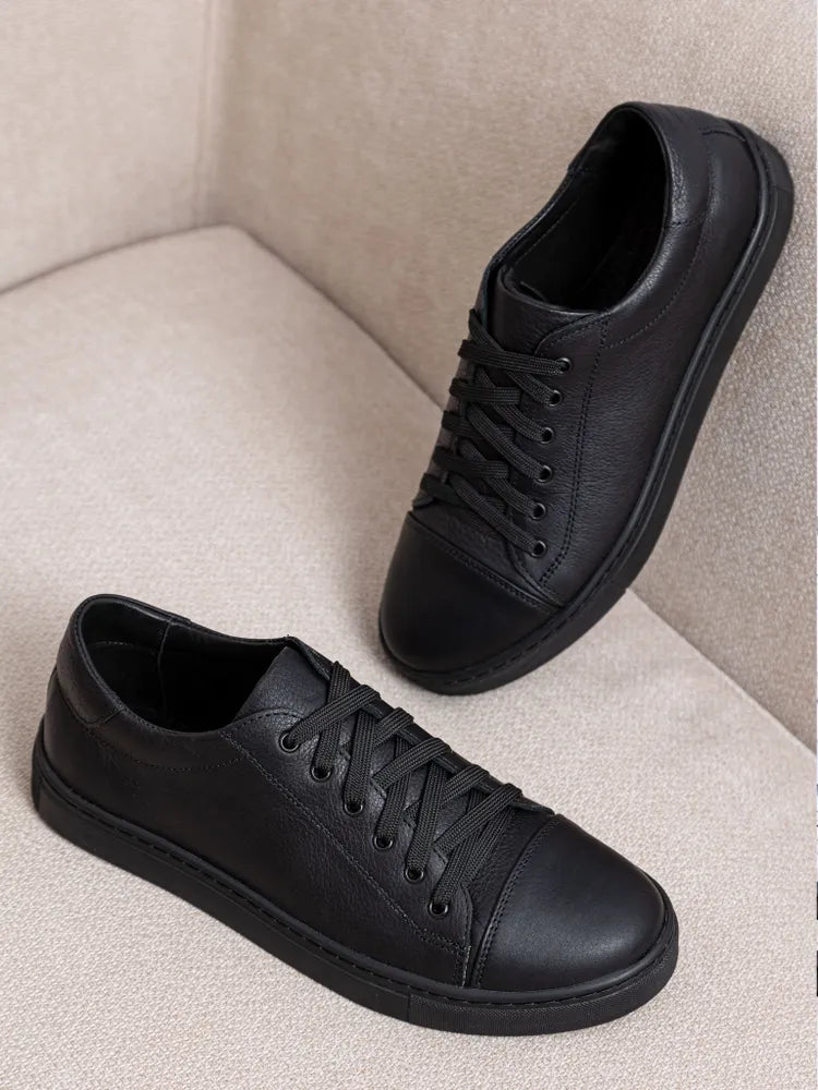 Klassiske Lave Lædersneakers