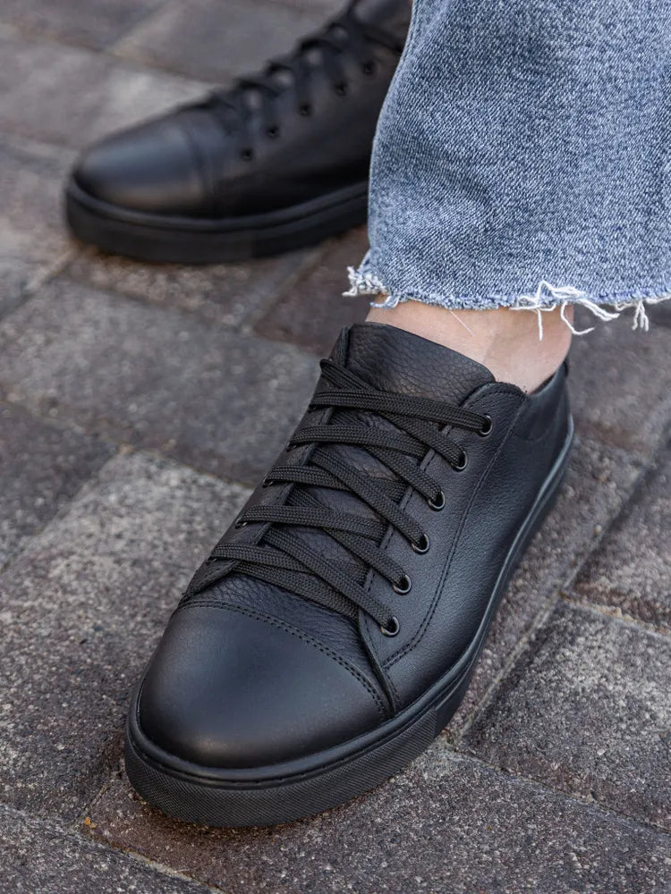 Klassiske Lave Lædersneakers
