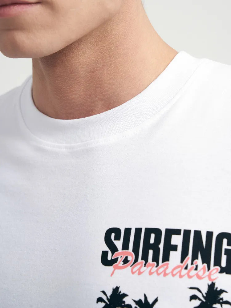 Afslappet Surf T-shirt med Print
