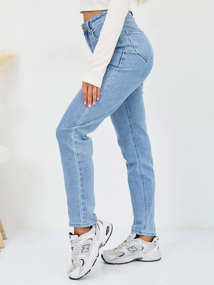 Klassiske High-Rise Straight-Leg Jeans