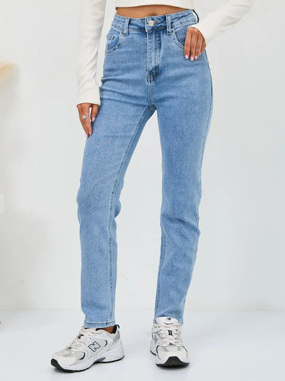 Klassiske High-Rise Straight-Leg Jeans