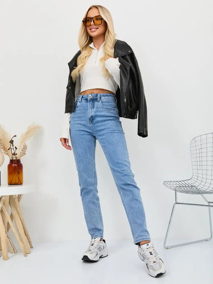 Klassiske High-Rise Straight-Leg Jeans