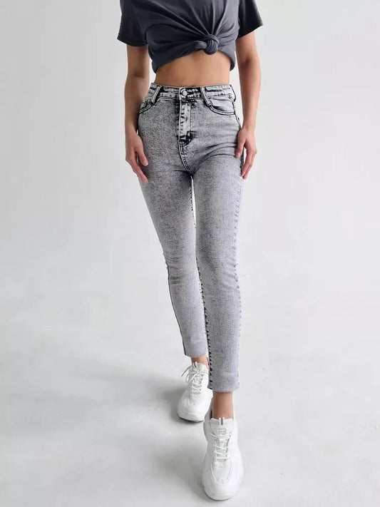Trendy High-Waist Skinny Jeans