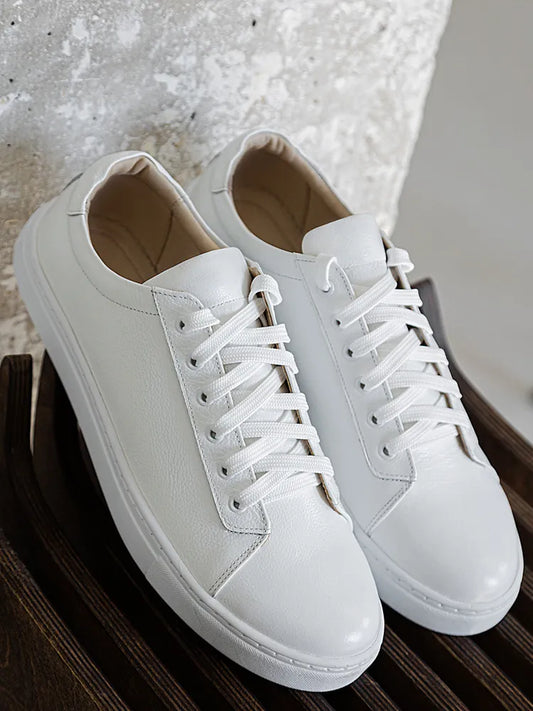 Klassiske Lave Lædersneakers