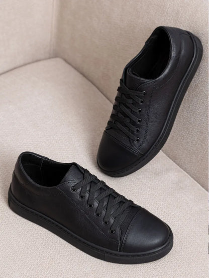 Klassiske Lave Lædersneakers