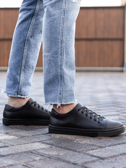 Klassiske Lave Lædersneakers